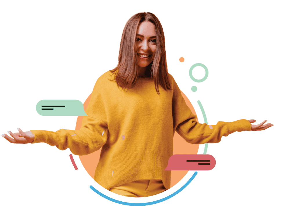 Friendly online therapist welcoming a client to a confidential Wellbe mental health session